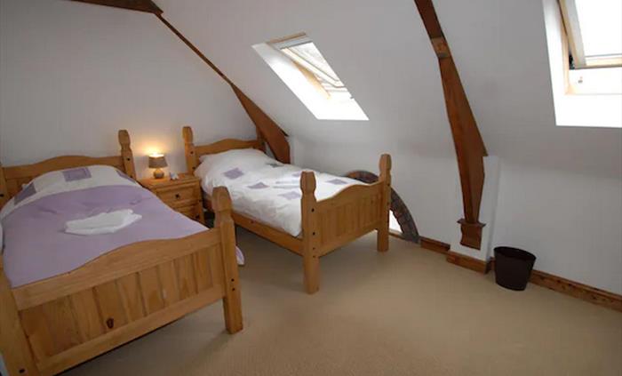 Spacious Twin Room with Skylight Windows